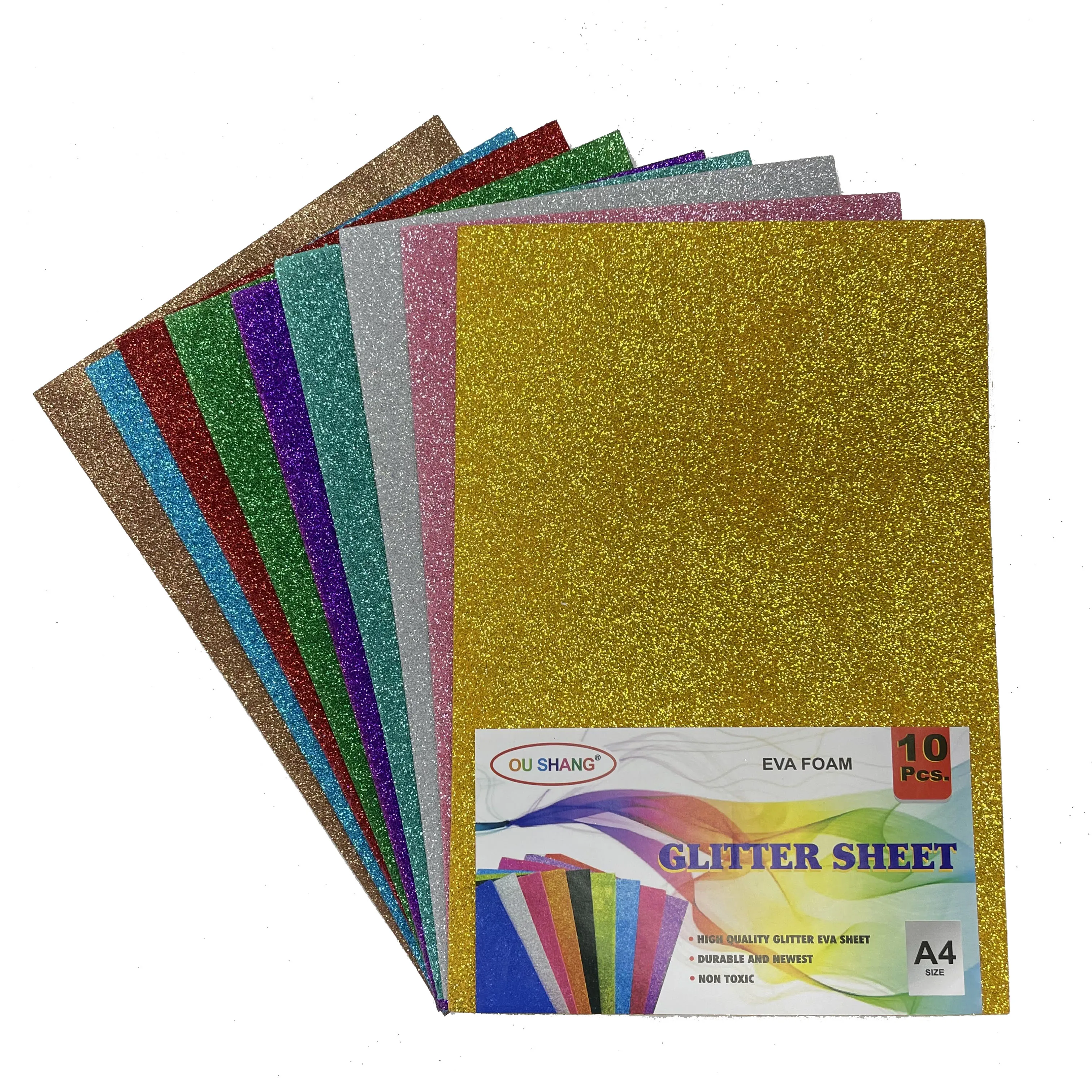 A4 20*30 1.8mm Children Diy Handmade Craft Glitter EVA Foam Sheet