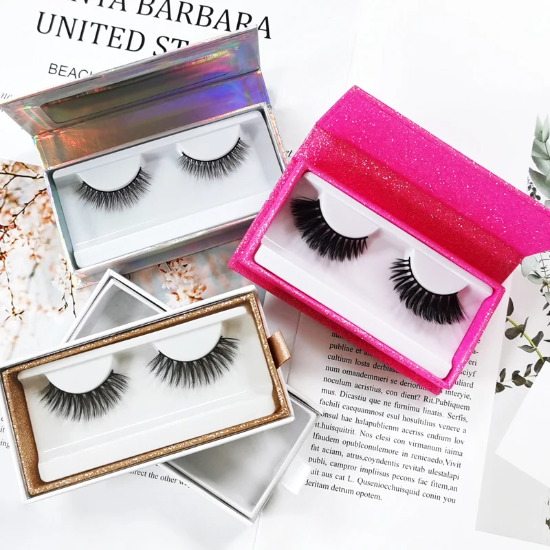Professional False faux mink eyelashes Vendor Manufacture Wholesale false eyelash packaging box