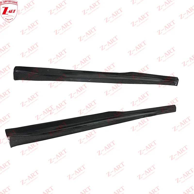 Z-ART M3 M4 carbon fiber side skirts for BMW F80 F82 F83 Carbon fiber side spoiler for BMW M3 M4 carbon side lip 2013-2019