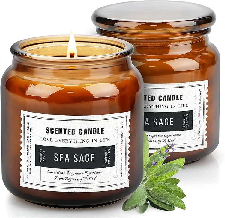 Aromatherapy Candle Tea Cup Brown Bottle Bedroom Sleep Gift Plant Essential Oil Hand Gift Soy Wax Aromatherapy Candle jar