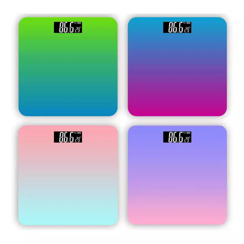 Hannuo Hot Sale Custom Simple Style Tempered Glass Led Display Digital Smart Weight Scale for Human Body