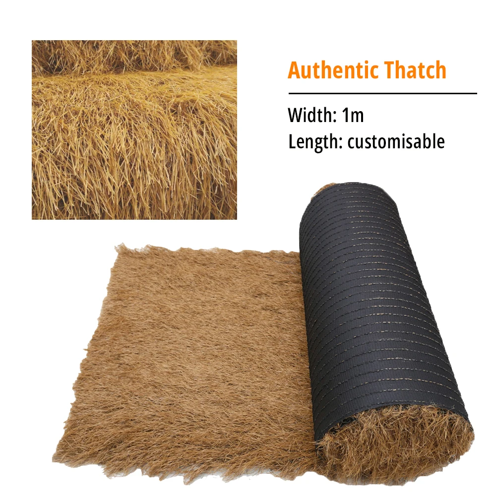 UV Resistant Simulated Thatch Roof - Plastic Thatch for Long-Lasting Beauty Durable, Waterproof, Eco-friendly.