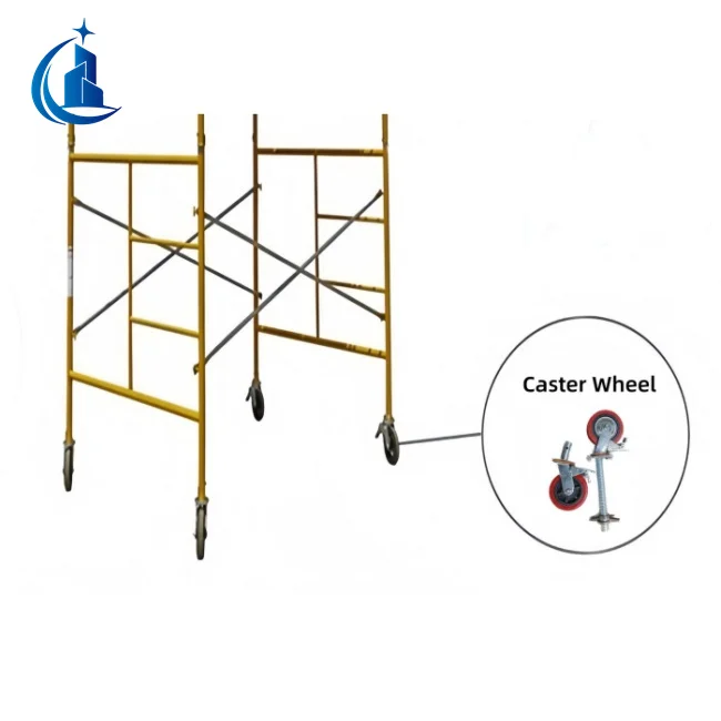 Heavy Duty Scaffolding Caster Wheel Jack Base With Dual Locking Swivel Scaffolding Wheels With Brake
