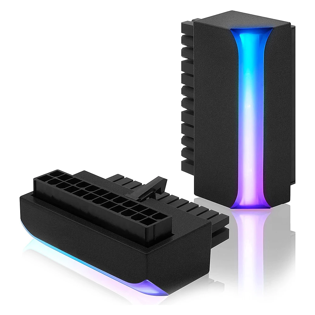 Адаптер питания ATX с 24 контактами на 90 градусов, 5 В, ARGB, для материнской платы, кабельные разъемы, модульные монтажные аксессуары «сделай сам»