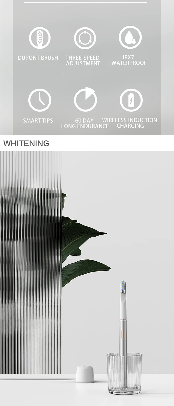 LULA 2022 Private Label Soft Bristle Slim Metal Electric Toothbrush Electronic Toothbrush With Timer