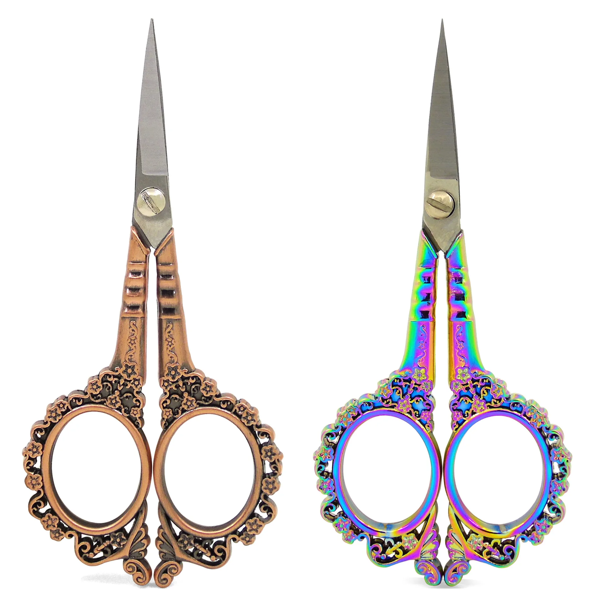 Retro Style Stainless Steel Precision Cuticle Nail Art Scissors Salon Pedicure Beauty Grooming Kit Nail Supplies