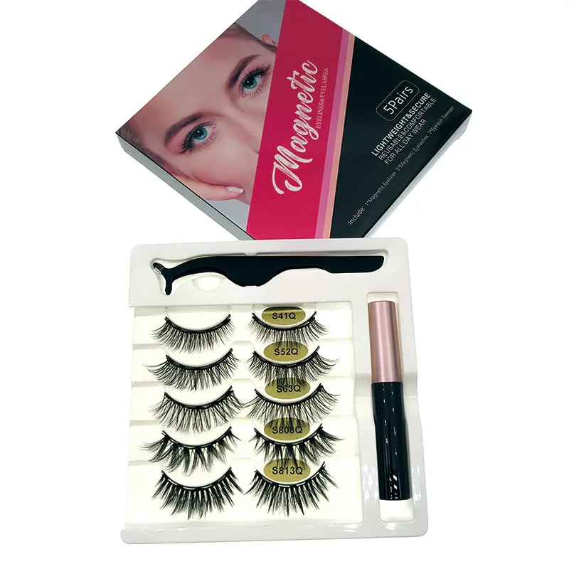 New Custom Packages Wholesale Magnetic False Eyelash Private Label Magnetic False Eyelash
