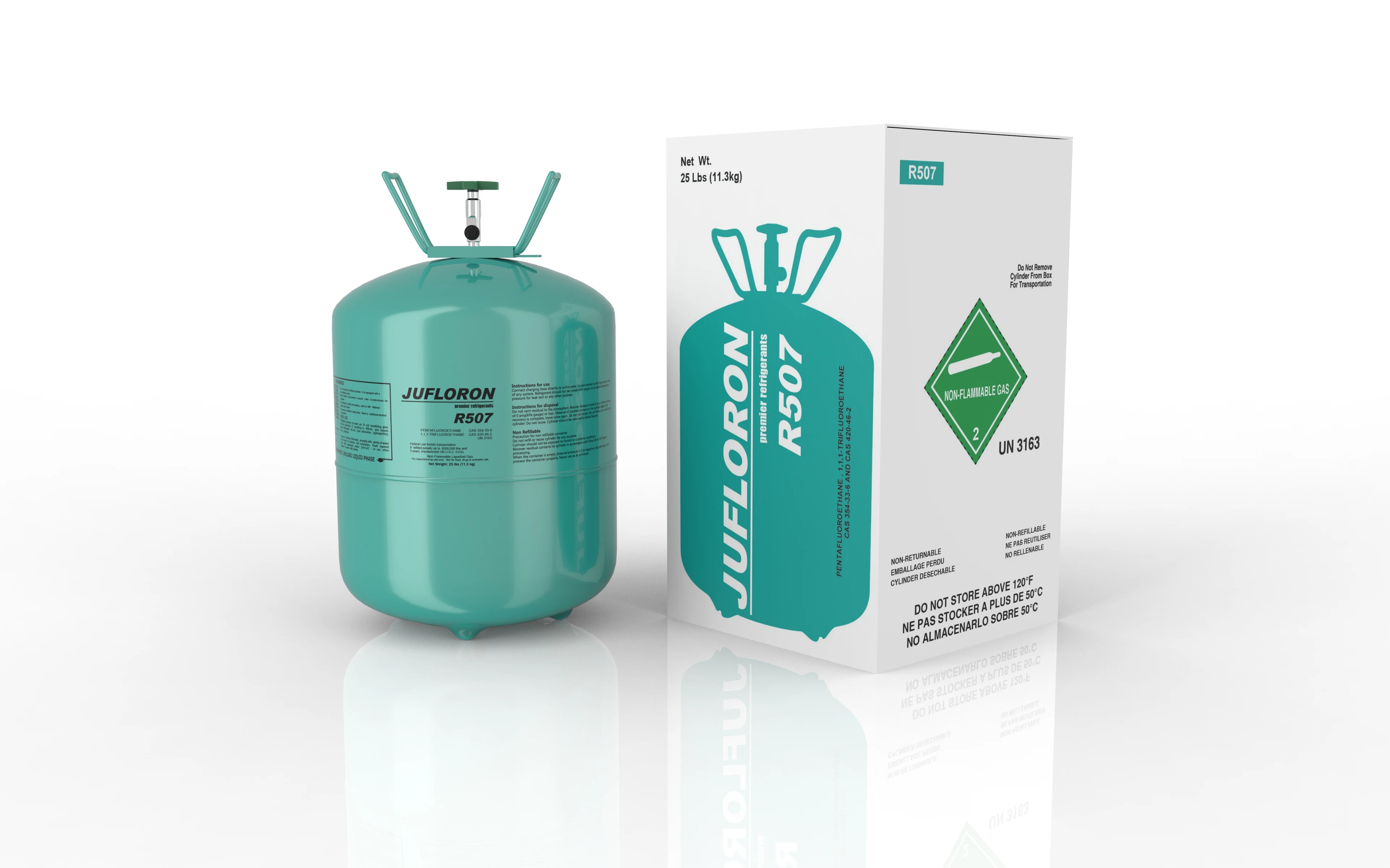 China New Environmental 99.9% purity Refrigerant Gas R507 700 KG