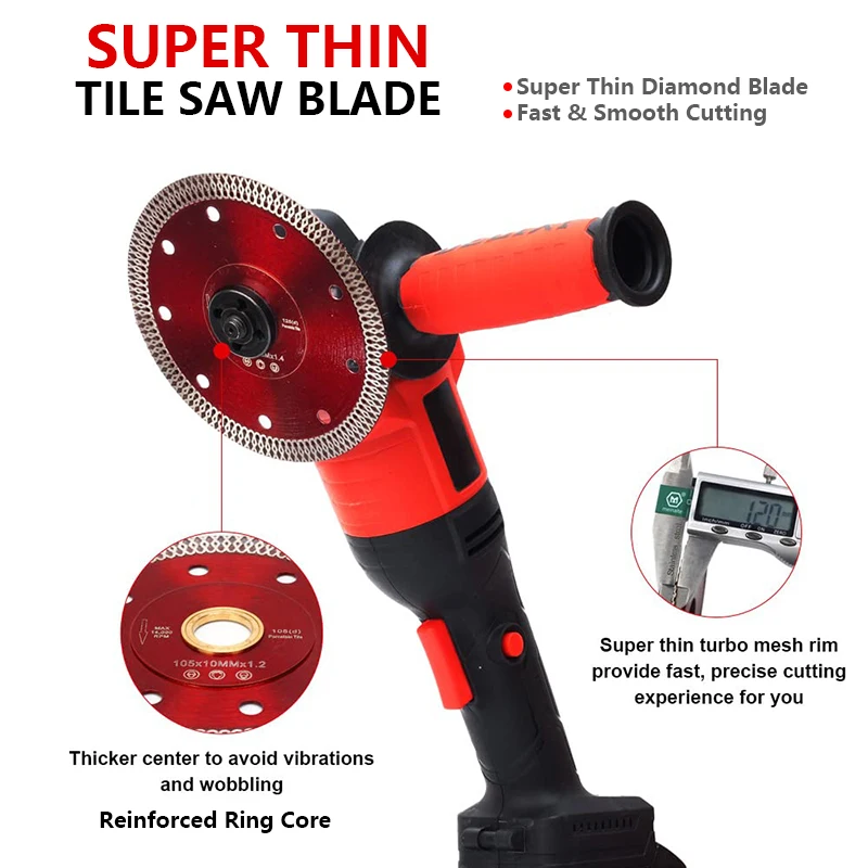 4.5 Inch Multipurpose Wet Dry Diamond Cutting Disc Reinforced Circular Diamond Saw Blade for Cutting Stone Concrete Tile