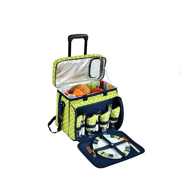 Alibaba Hot Sale Fashionable Trolley Cooler Bag,Cooler Box With Wheels