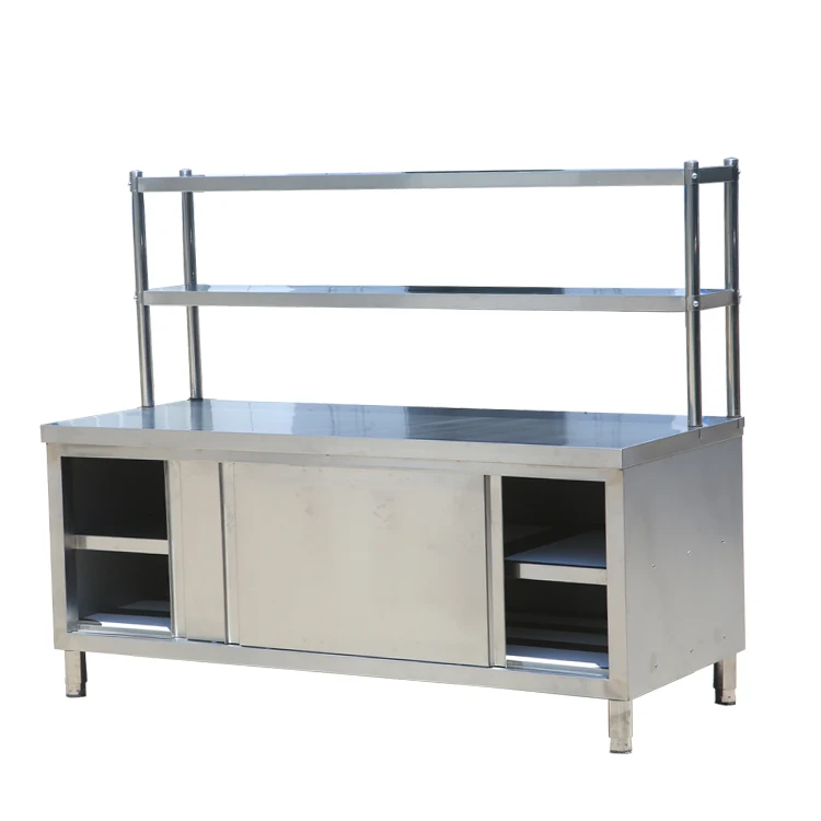  Best price kitchen worktable cabinet stainless steel restaurant working tables