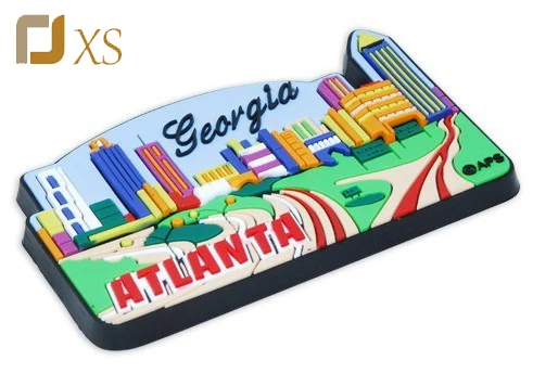 Wholesale high quality tourist souvenir fridge magnets custom made 3d soft pvc rubber fridge magnet