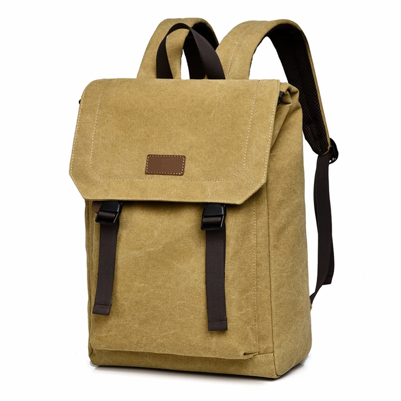 2024 Vintage Canvas Rucksack Travel Outdoor Backpack Fashion School Big Capacity Laptop Canvas Cotton Backpack for Men and Women