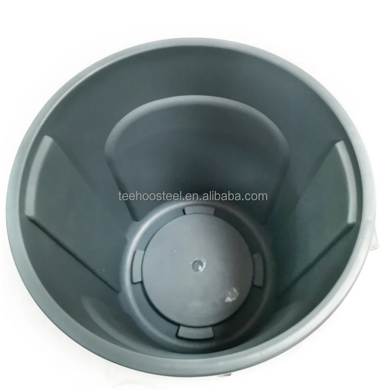 Larger  Plastic Trash can /Garbage Can with lid ,Round Solid   Plastic  Storage Trash Can