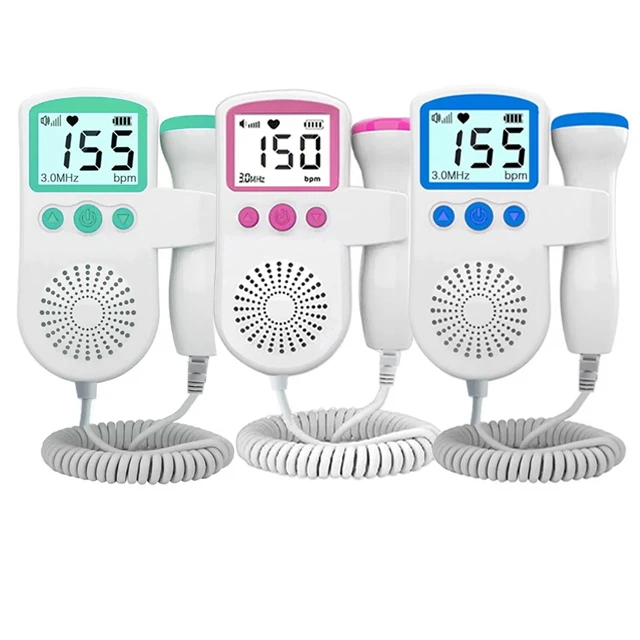 big LCD screen pocket baby fetal doppler monitor heartbeat pregnancy for home