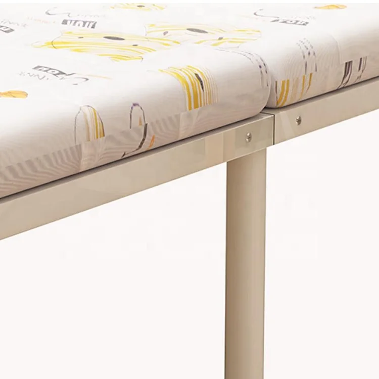 Folding Beds Single Bed Iron for Adults Folding Home Furniture Bedroom Furniture Soft Bed Plastic Bag/carton Modern Metal White