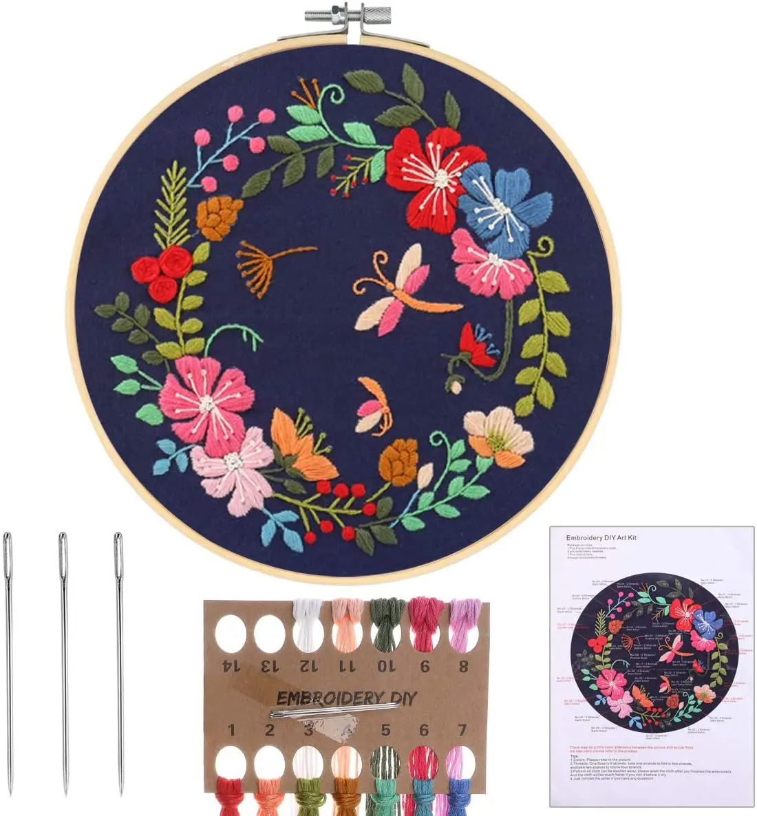 DIY Cross Stitch Stamped Embroidery Handmade Sewing Craft Kit for Adults,Embroidery Starter Kit