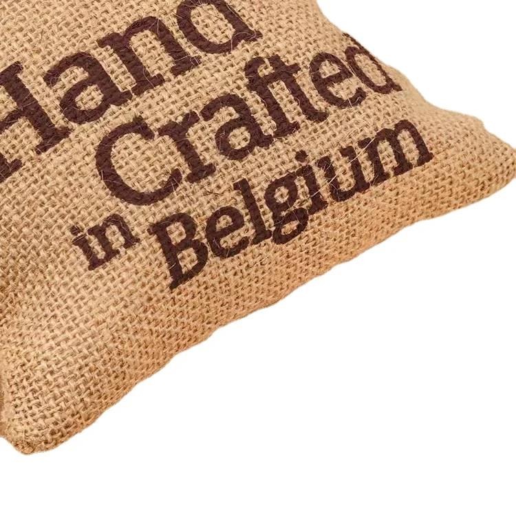 Logo printed Amazon Hot Sale mini Jute burlap pouch Drawstring bag For Gift Packing