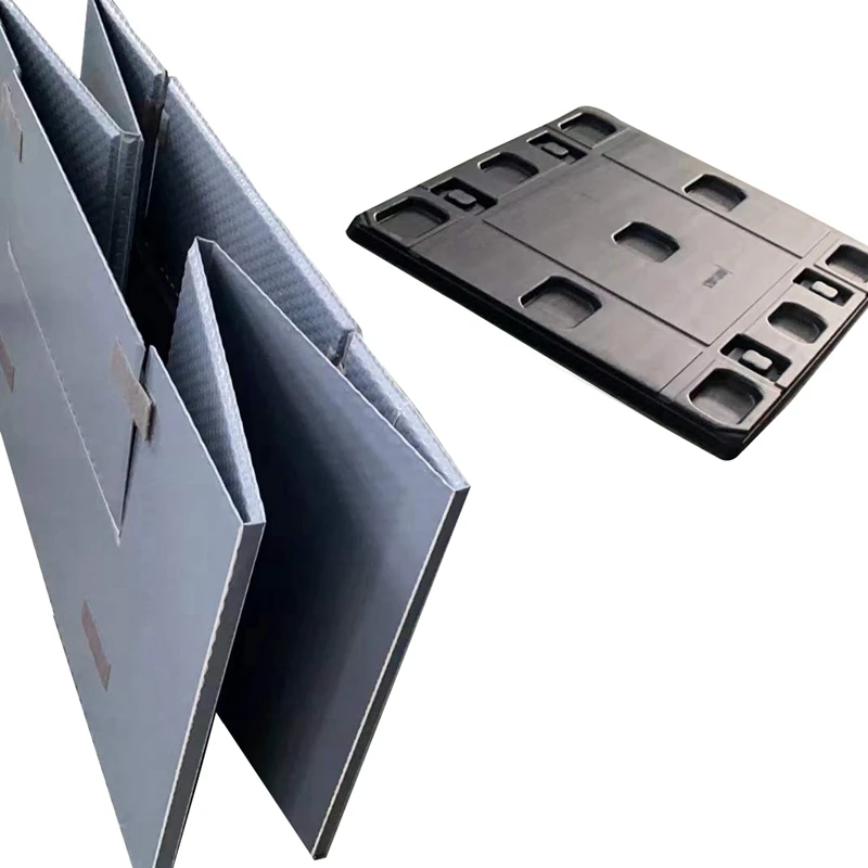 Автомобильные детали, квадратная черная пластиковая Штабелируемая складная коробка для поддонов