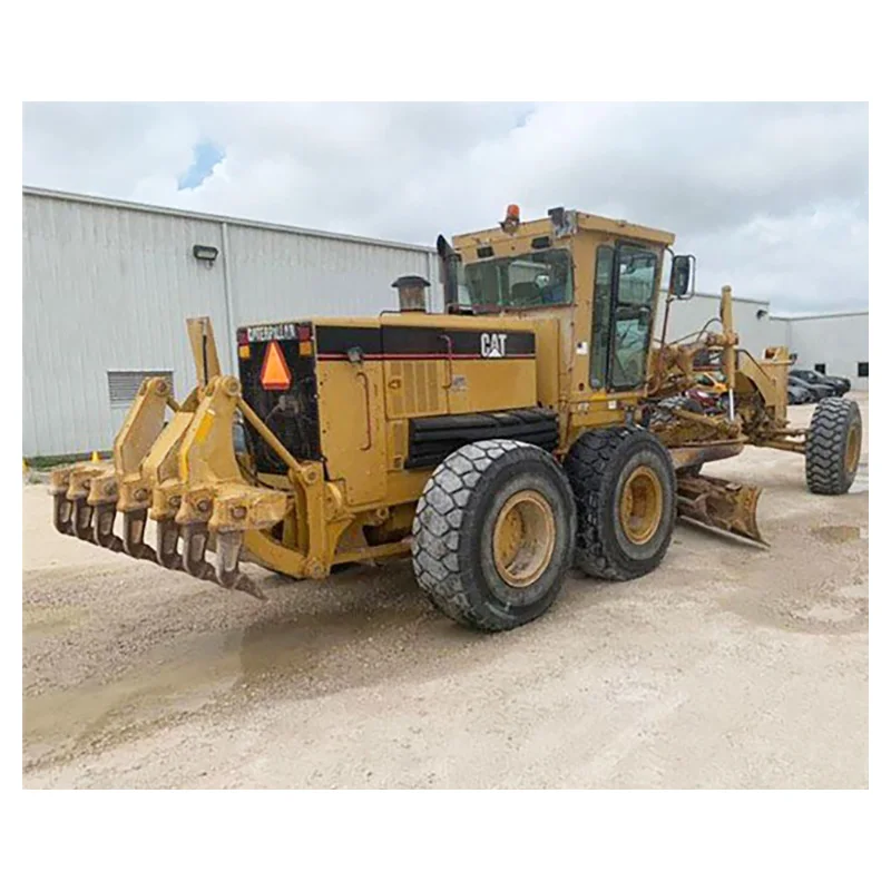 Used engineering construction machinery grader  caterpillar 14H 14G 14 14M cat Motor Graders Japan for sale front blade