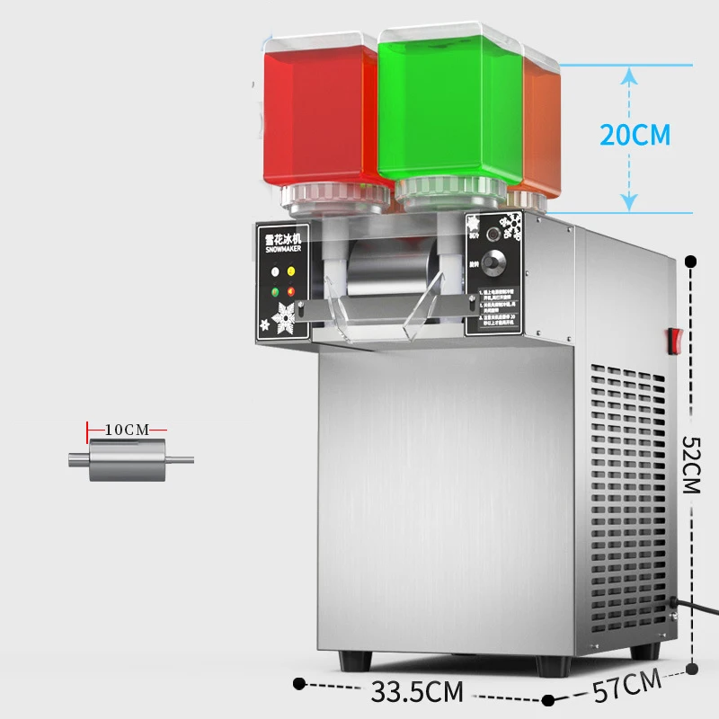 Air Cooling Milk Ice Making Machine 180KG/Day Capacity Touch Screen Snowflake Ice Machine