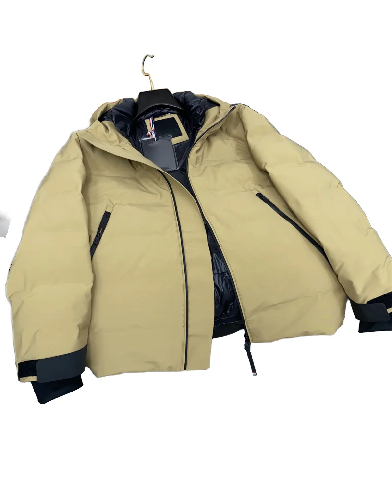 Mon-6 Super Soft Casual Midi down Jacket Breathable White Goose down with Heavy Industry Style Plumpy and Plump Design