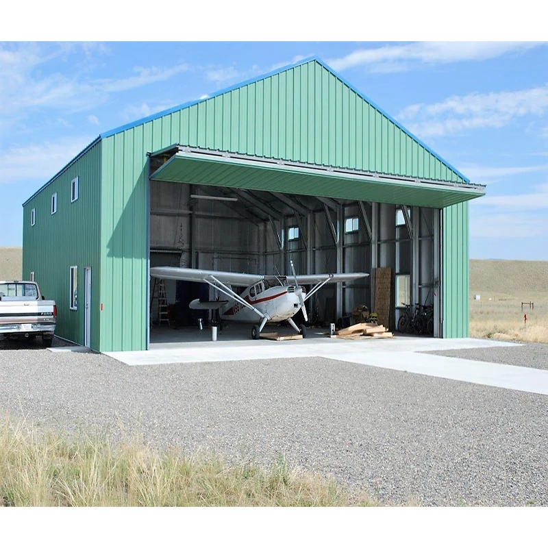 Стальной авиационный ангар для промышленного использования с дополнительным огнестойким и антикоррозийным покрытием