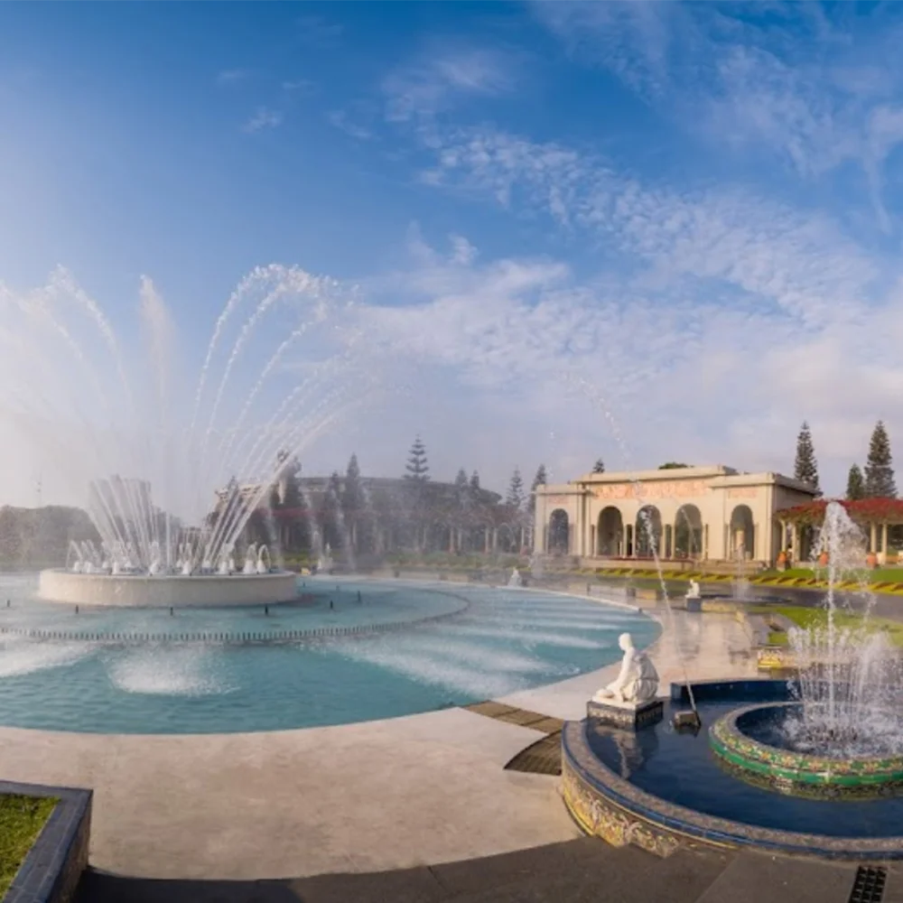 AWS Attractive Hotel Park Music Water Fountain PLC DMX512 Control Dancing Fountain Running With Music