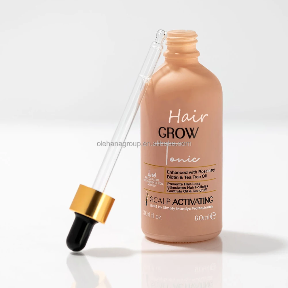 Private Label 100% Natural Organic Rosemary Argan Oil Men Women Scalp Care Biotin Serum Hair Treatment Growth Oil