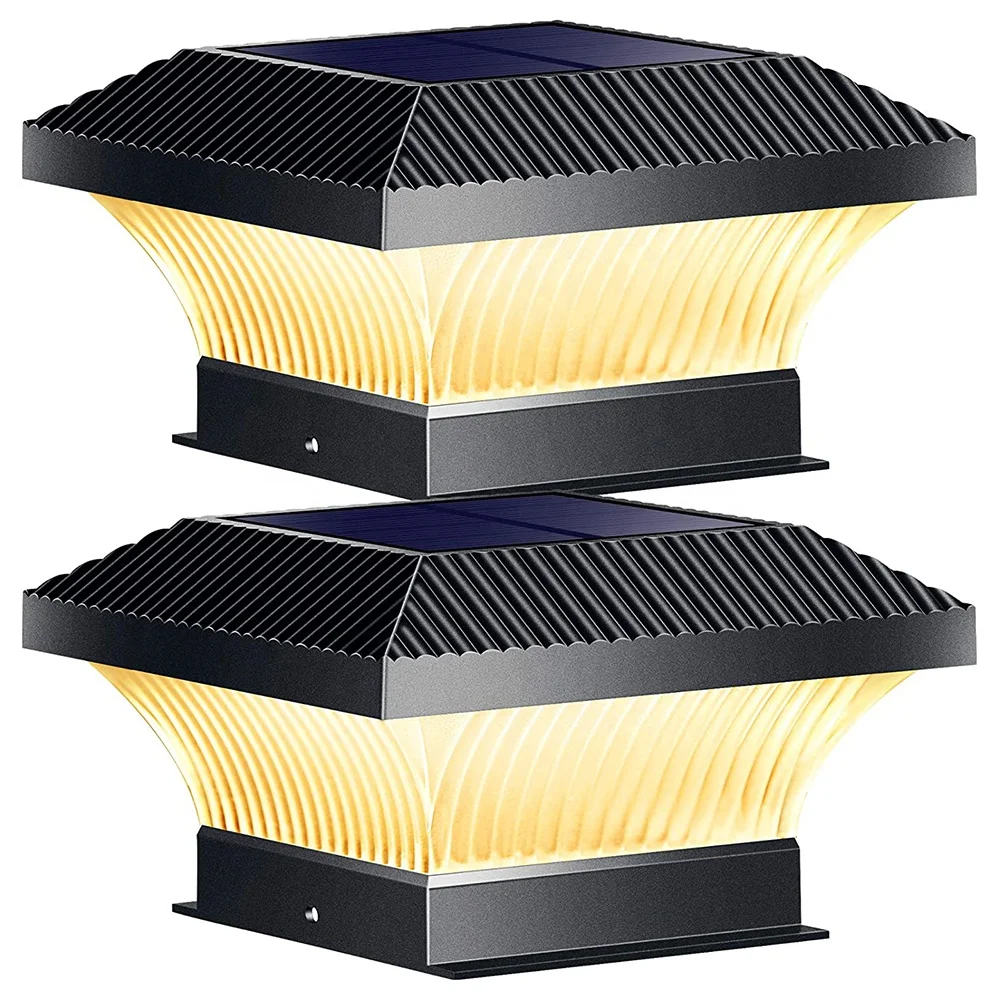 High Lumen Outdoor Decorative Led Fence Post Lights IP65 Waterproof Solar Post Cap Light