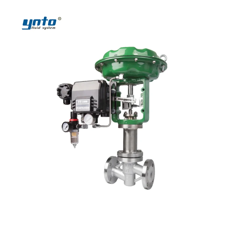 YNTO Regulating valve ZJHM Series Pneumatic actuated diaphragm type single seated control valve with Positioner Pneumatic