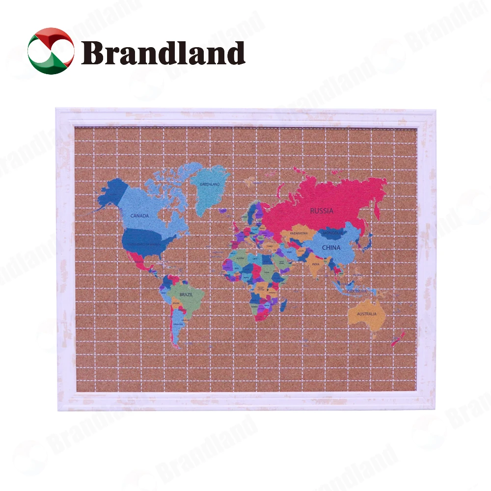 Custom common printed cork board and wood frame solid wood office bulletin memo