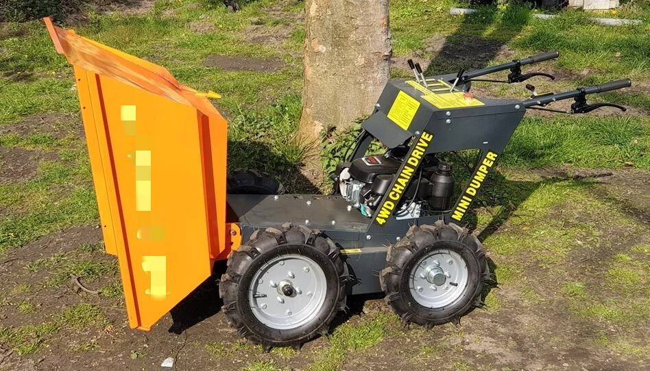 mini dump truck on tracks