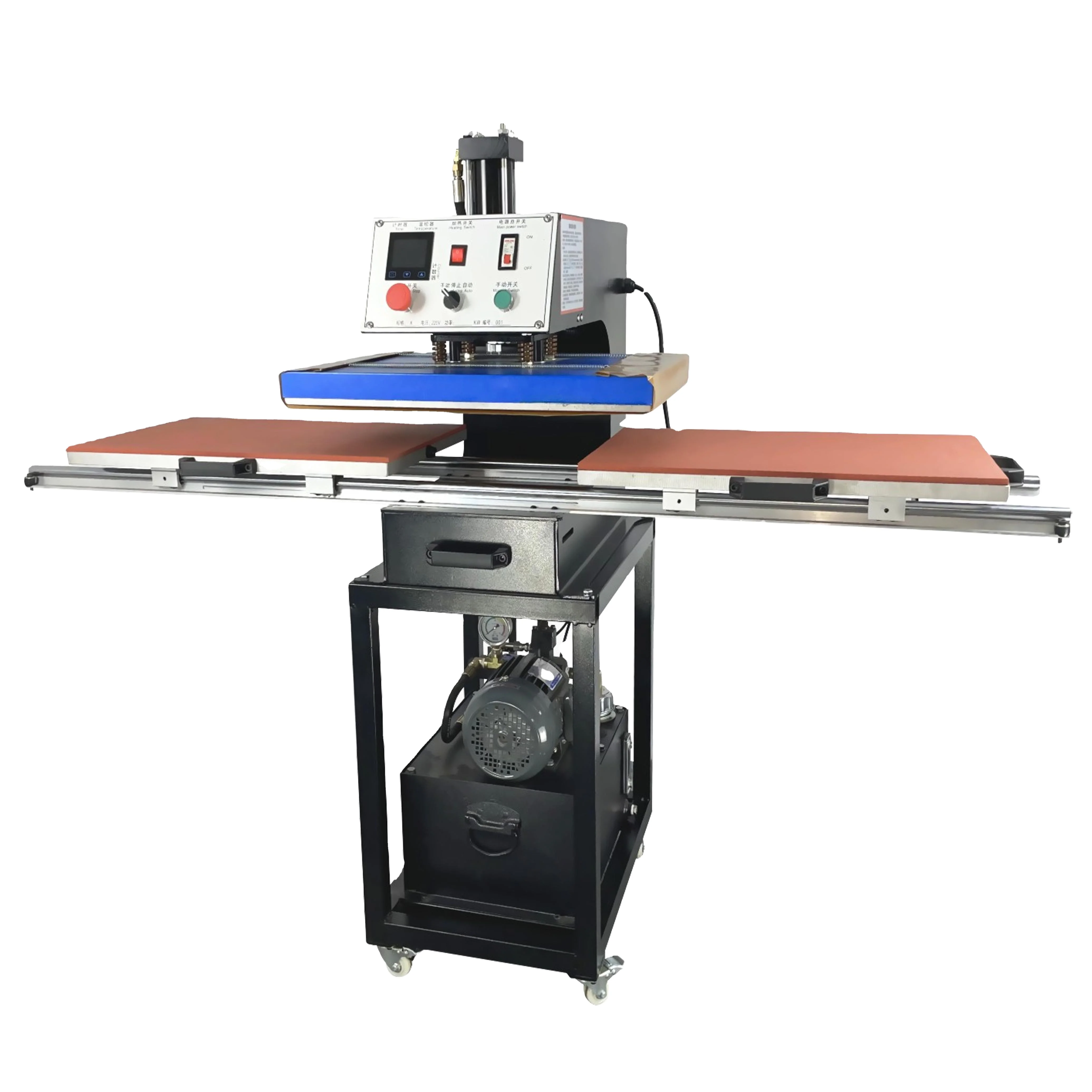 Hydraulic Double Station Heat Press Machine for DTF Print T-Shirt Flat Material