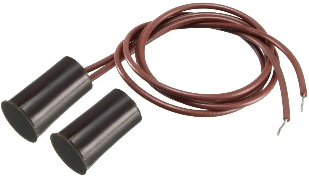 Richsecurity RZ-33B Normally Closed Magnetic Door Alarm Switch  Rugged Plastic Recessed Magnetic Door Contact Sensor Switch