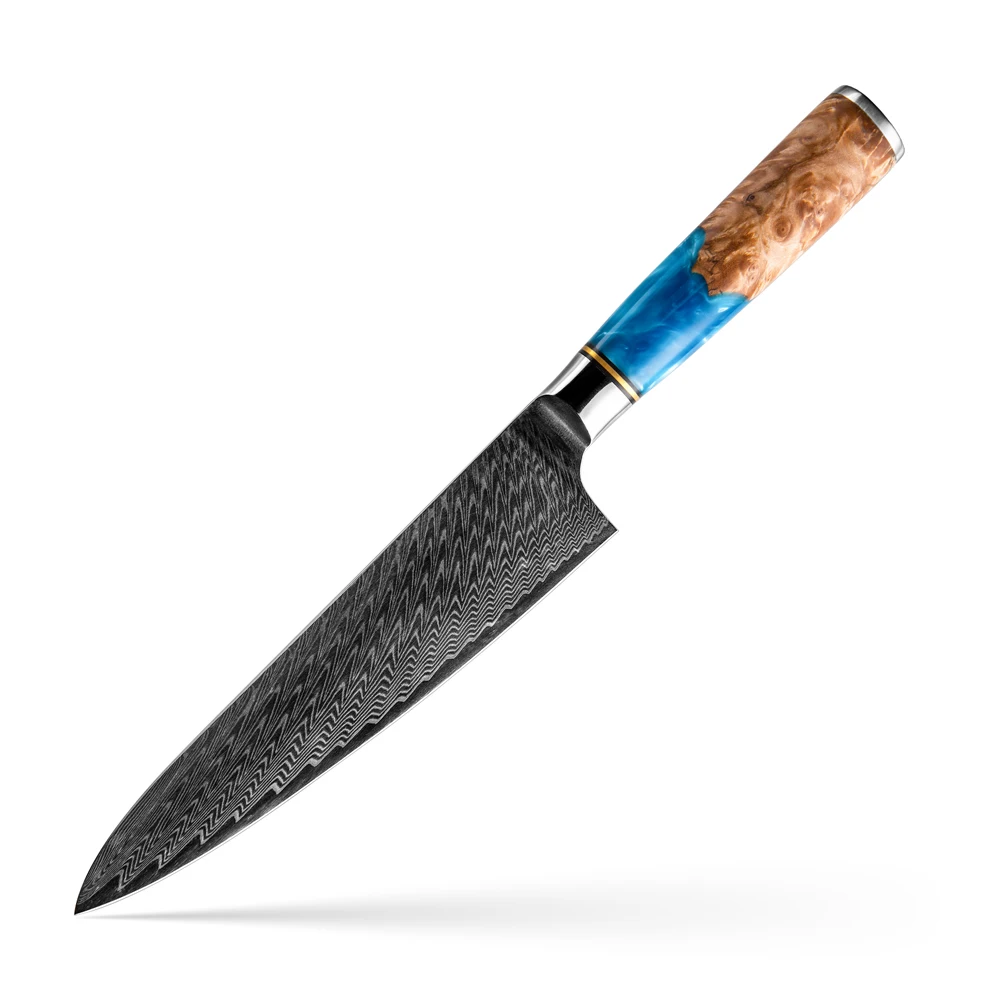 Профессиональный японский нож для шеф-повара из дамасской стали 67-слойный углеродистой VG10 с пользовательским логотипом