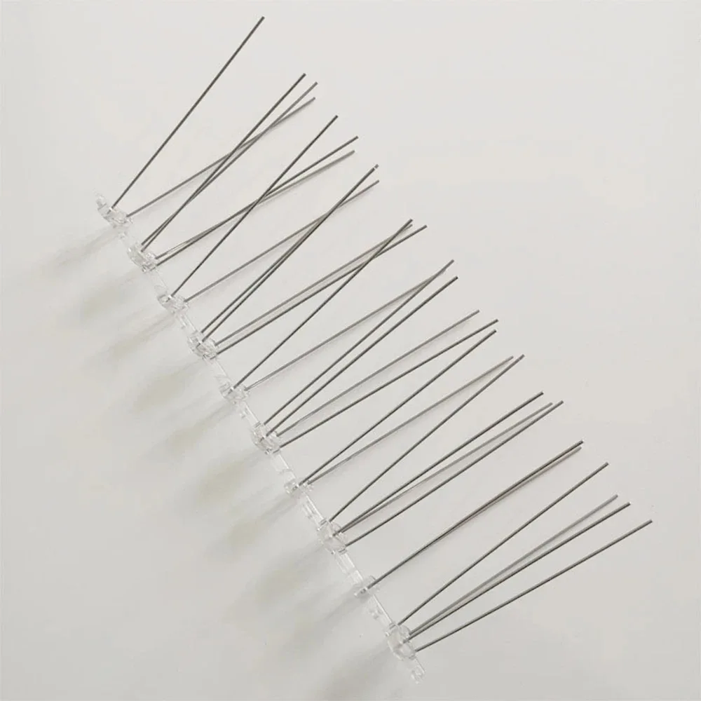 Bird Repellent Devices Outdoor 10 Pack Stainless Steel Bird Spikes for Garden Fence and Wall