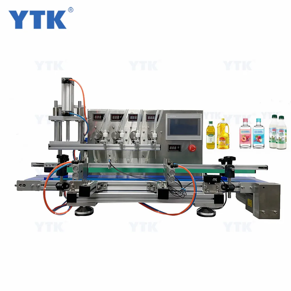 YTK 4 сопла 0-1000 мл автоматический магнитный насос для бутылок жидкости наполнитель для воды машина для розлива эфирного масла