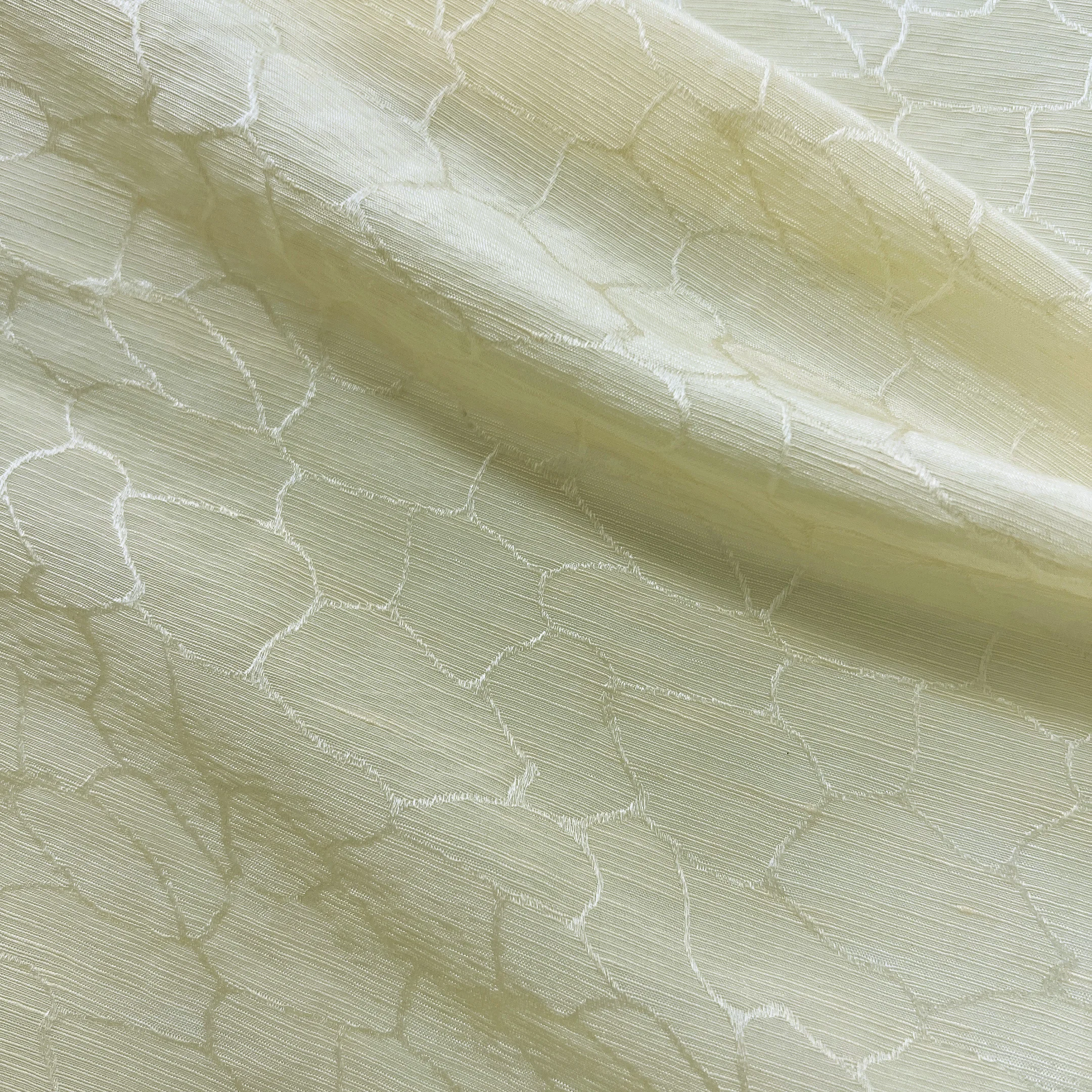 Plain Dyed 16MM Jacquard Linen Silk Blend Fabric For Dress Women Natural Fabric