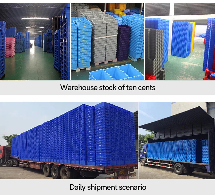 LEADLOONG EU4316 400*300*175MM Industrial HDPE Plastic Storage Box Sheet Stackable Turnover Box Desktop Tide Storage Box