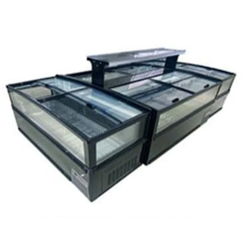 Super special large capacity large window automatic defrosting combination island cabinet copper pipe horizontal display freezer