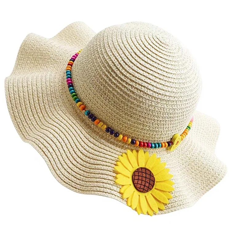 Popular Cute Child Sun Beach Summer Panama Straw Hat With Mini Little Girls Accessories Sombrero Hat