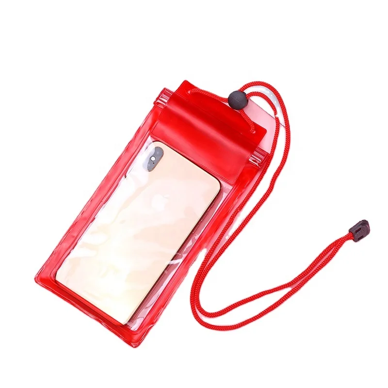 A2727PVCMobile phone bag Transparent three mobile phone bag Drifting swimming warm mobile phone bag