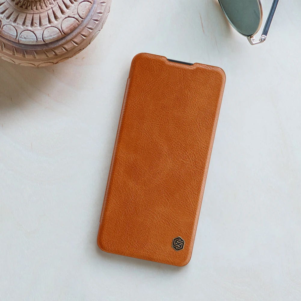 Nillkin Qin Leather Case For Sony E4 Xperia L2 Oneplus 9 9R LG V40 G7 G8 ThinQ Card Slot Flip Cover For Huawei Mate 40 P50 P40