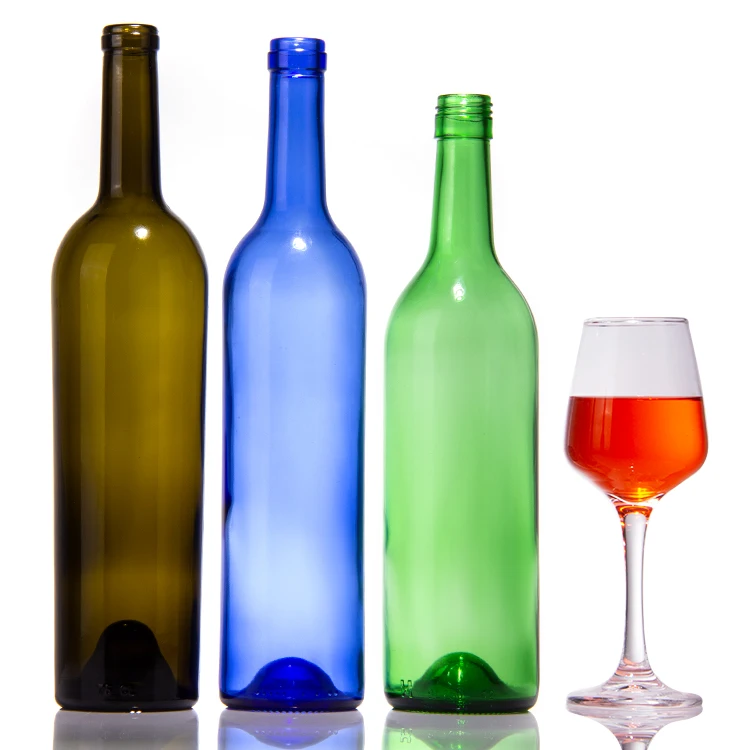 HIgh Quality 750ml 1500ml Dark Green Bordeaux Burgundy Champagne Red Wine Glass Bottle