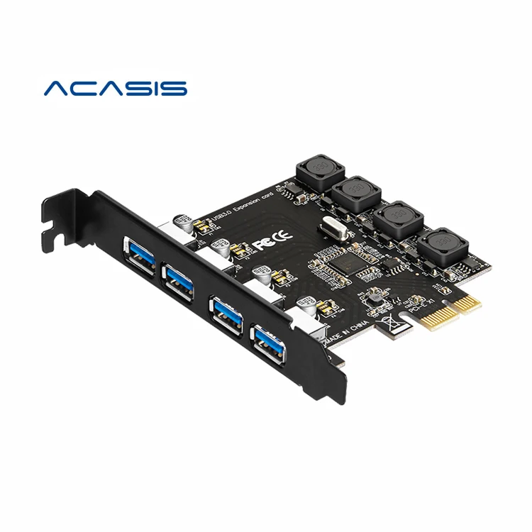 High speed 5.0Gbps Controller 4 Ports PCIe to USB 3.0 Expansion Card,USB 3.0 Express Card Desktop