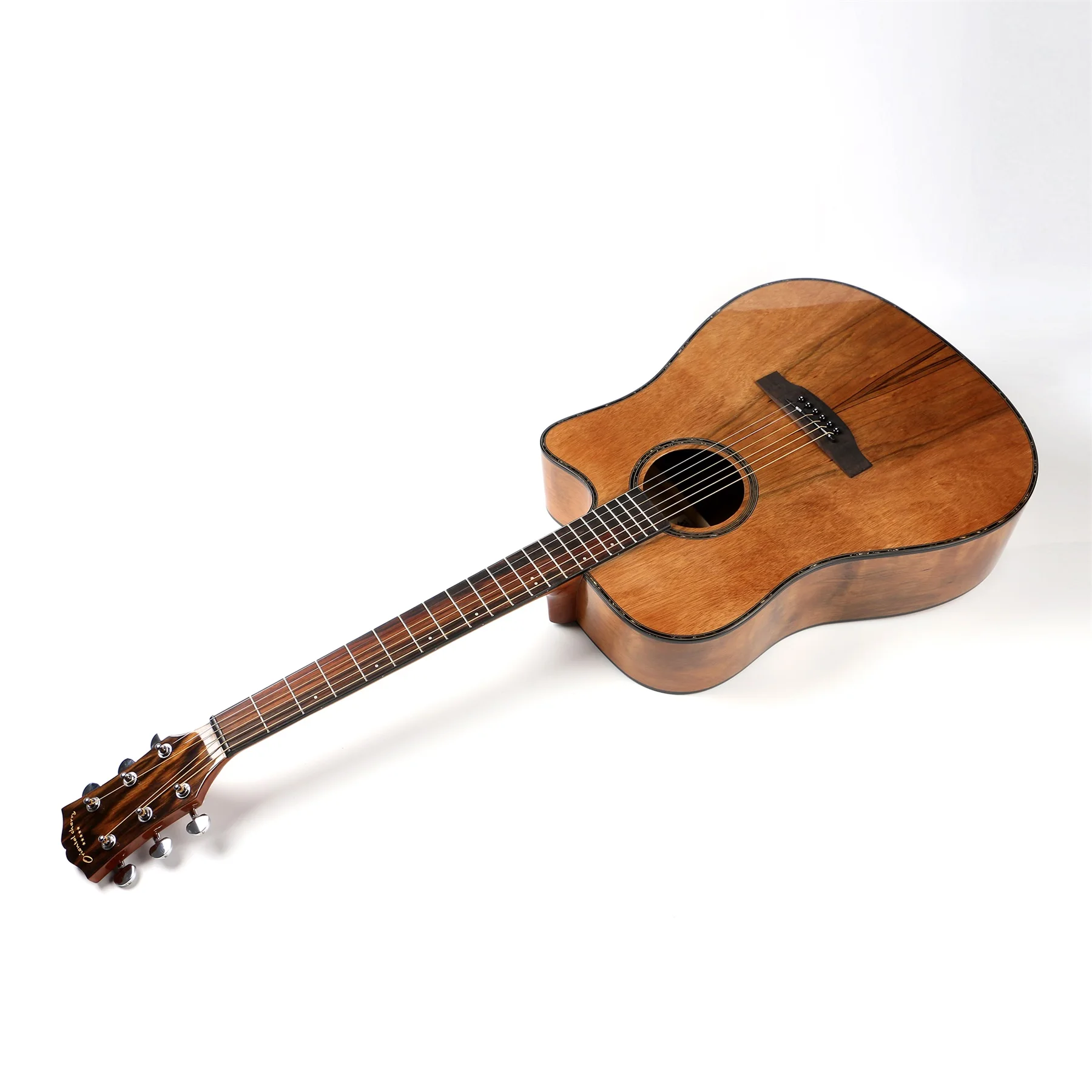 Chinese guitar supplier supply 41 inch Dreadnought cutaway high glossy acoustic guitar for wholesale
