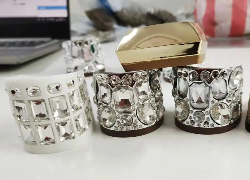 New Custom Products Top Fashion Western Heel of Shoe Crystal Stone