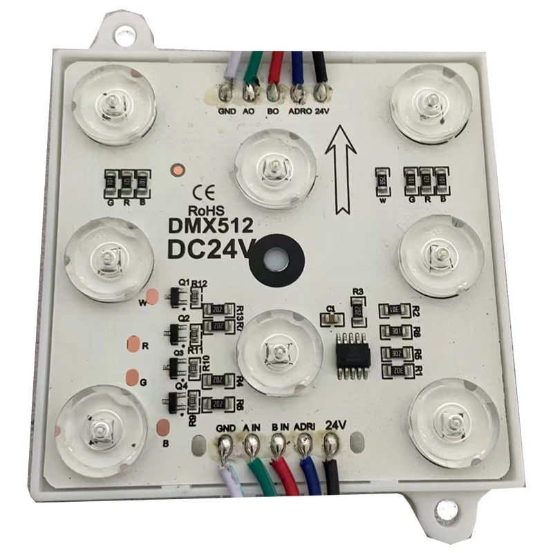 DC24v RGBW DMX512 square led module Programmable magic waterproof blockchain module high brightness for Soft ceiling