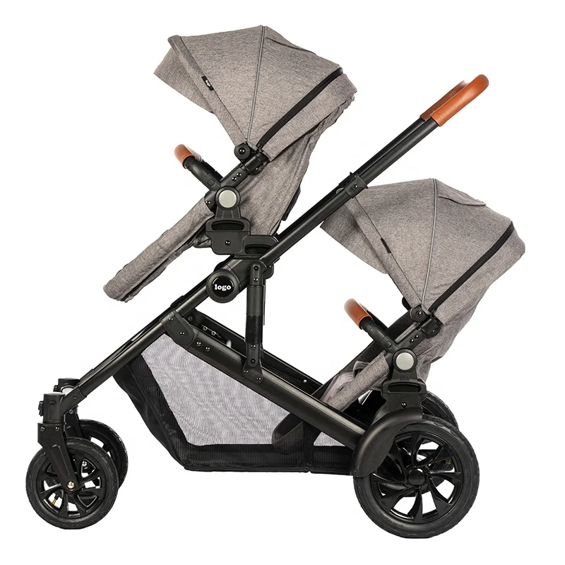 3 in 1 two twin baby stroller for 0-3 years double
